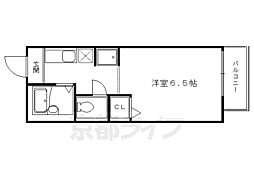 プリムヴェール 1階1Kの間取り