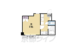 JR山陰本線 二条駅 徒歩6分の賃貸マンション 6階1Kの間取り
