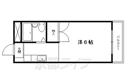 京都市営烏丸線 北山駅 徒歩14分の賃貸マンション 3階1Kの間取り