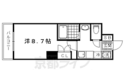 アンボワーズ 1Kの間取図画像