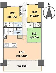 グリーンヒル大分駅前レジデンス 3LDKの間取図画像