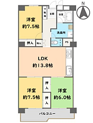 中島ハウス 3LDKの間取図画像