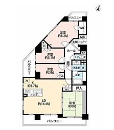 季の坂パーク・ホームズ弐番館 4LDKの間取図画像