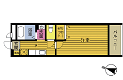 マリベール豊岡 1階1Kの間取り