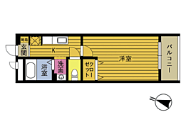 マリベール豊岡 1Kの間取図画像