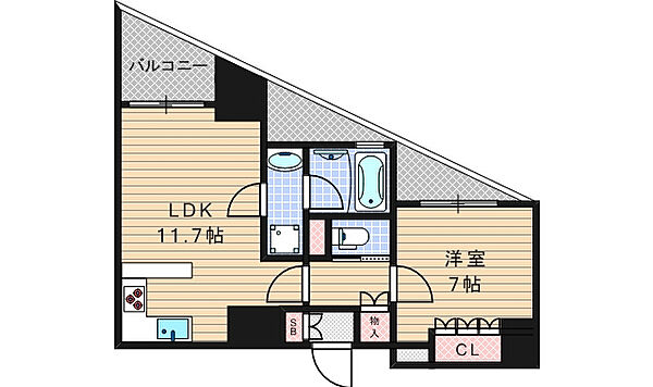 リーガル岡崎橋 1003｜大阪府大阪市西区靱本町2丁目(賃貸マンション1LDK・10階・45.67㎡)の写真 その2