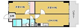 日生ロイヤル高津 908 ｜ 大阪府大阪市中央区高津2丁目6-10（賃貸マンション2LDK・9階・54.08㎡） その2