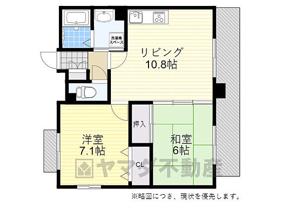 ビバリー江坂 ｜大阪府吹田市南金田２丁目(賃貸マンション2LDK・2階・52.44㎡)の写真 その2