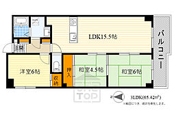 ロワール朝日が丘 3LDKの間取図画像