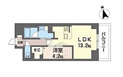 サンエール南堀江 1LDKの間取図画像