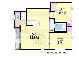 桜嘉 1SLDKの間取図画像
