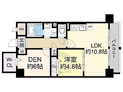 グランシャリオ江坂 2LDKの間取図画像