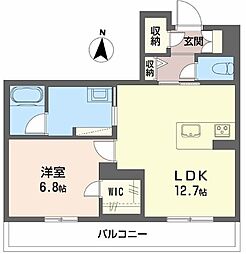 和の社 江坂 1LDKの間取図画像