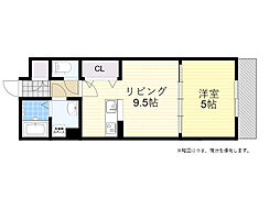BizSTAY石橋駅前 1LDKの間取図画像