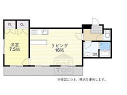 セントラルコート3 1LDKの間取図画像