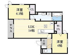 ラ メゾン ド ボヌール 桜塚 B