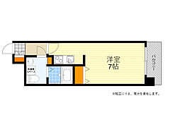 レジュールアッシュ江坂 ワンルームの間取図画像
