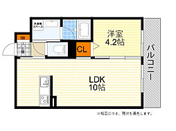 エルパシオン吹田泉町 1LDKの間取図画像