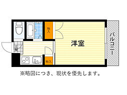 ギャレ豊津 1Kの間取図画像