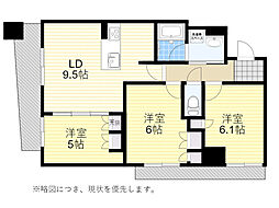 トレーゼ旭 3LDKの間取図画像