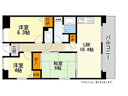 ハッピーコープ大重 3LDKの間取図画像