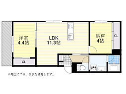 (仮称)ル・ロア千里山 1SLDKの間取図画像