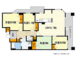 セレッソコート千里中央アネックス 4LDKの間取図画像