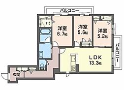 RADIANCEMINOH 3LDKの間取図画像
