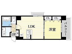 ノルデンハイム江坂2 1LDKの間取図画像