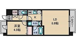 プレジオ江坂 1LDKの間取図画像