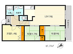 エミネンス辻本2 3LDKの間取図画像