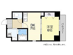 グランブルジュ 1DKの間取図画像