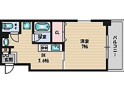 第13関根マンション 1DKの間取図画像