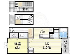 ラ・フォンテ 1LDKの間取図画像
