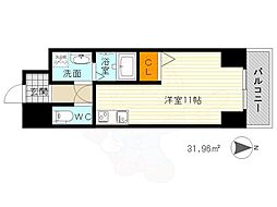 グランブルジュ ワンルームの間取図画像
