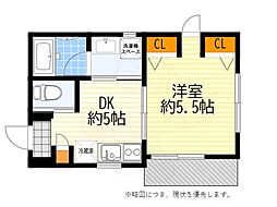 イーストサイド江坂 1DKの間取図画像