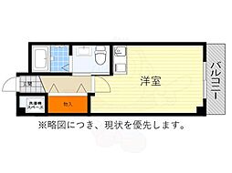 エスポワール ワンルームの間取図画像