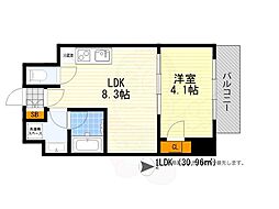 ブエナビスタ江坂広芝町 1LDKの間取図画像