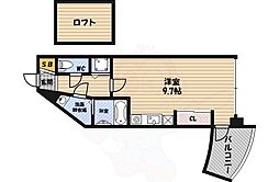 フォレステージュ江坂垂水町 ワンルームの間取図画像