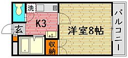 間取図画像 1K
