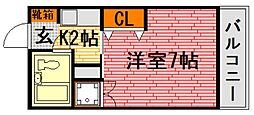 間取図画像 1K