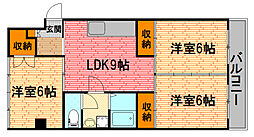 御堂コータス 3LDKの間取図画像