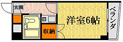 メーソン舟入 1Kの間取図画像