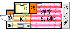 ヴェナールハイム ワンルームの間取図画像