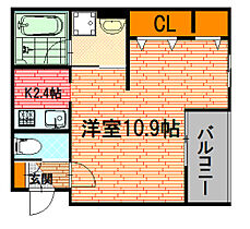 仮称）深川新築アパート 204号室 ｜ 広島県広島市安佐北区深川７丁目（賃貸アパート1K・2階・32.52㎡） その2