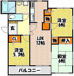 GRACEHILLSK-8 3LDKの間取図画像