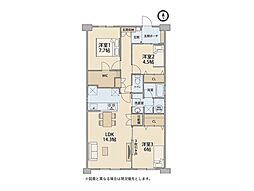 稲毛パークハウスC棟 3LDKの間取図画像