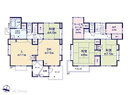 船橋市南三咲1丁目　中古戸建て 3SLDKの間取り