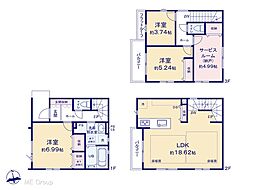 市川市原木3丁目 3期 新築一戸建て 全1棟