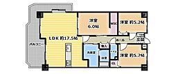 エメラルドマンション東加古川 3LDKの間取図画像
